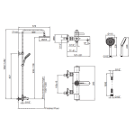 Kohler K-99742K-C9-CP JULY 三出水淋浴柱